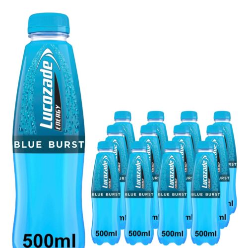 Lucozade Blue Burst Energy Drink Multipack, 12 x 500 ml
