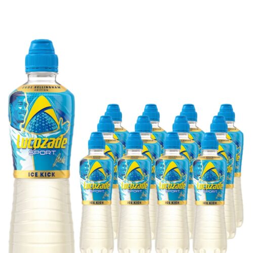 Lucozade Sport Ice Kick Jude Bellingham Energy Drink Multipack, 12 x 500 ml