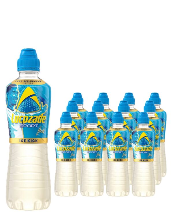 Lucozade Sport Ice Kick Jude Bellingham Energy Drink Multipack, 12 x 500 ml