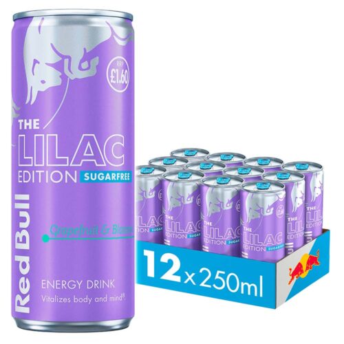 Red Bull The Lilac Edition - Grapefruit and Blossom Sugar Free Energy Drink Multipack, 12 x 250 ml