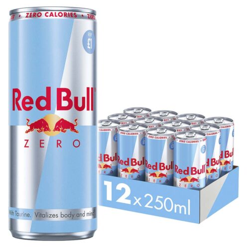 Red Bull Zero Energy Drink Price Marked Multipack, 12 x 250 ml